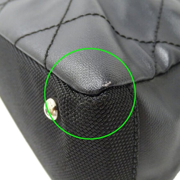 CHANEL Black Coated Canvas Tote Bag - Picture 13 of 16